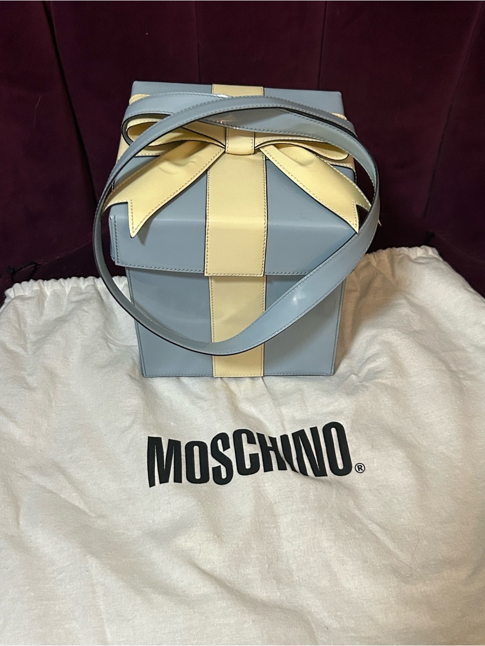 Moschino “Tiffany” Gift Box Bag